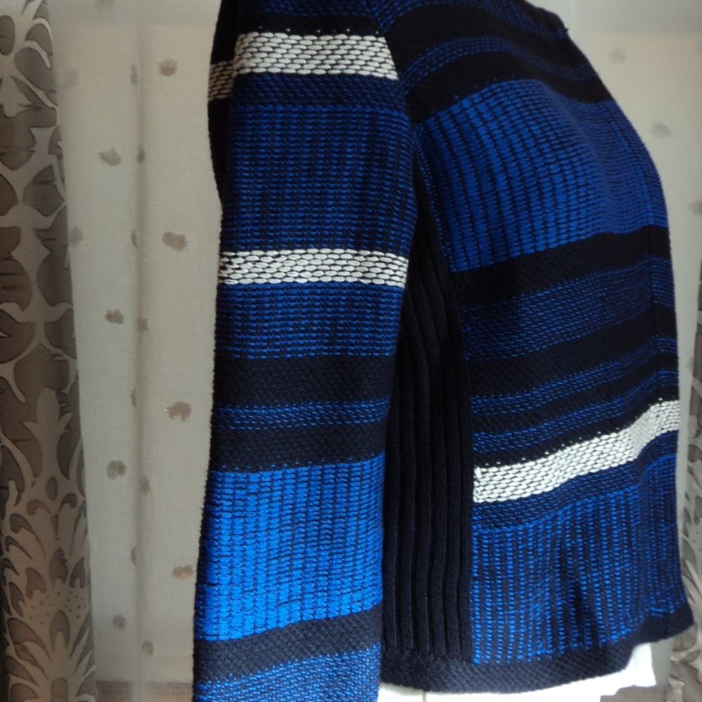 Bold Colored Crop Cardigan Moto Sweater - Picture 6 of 7